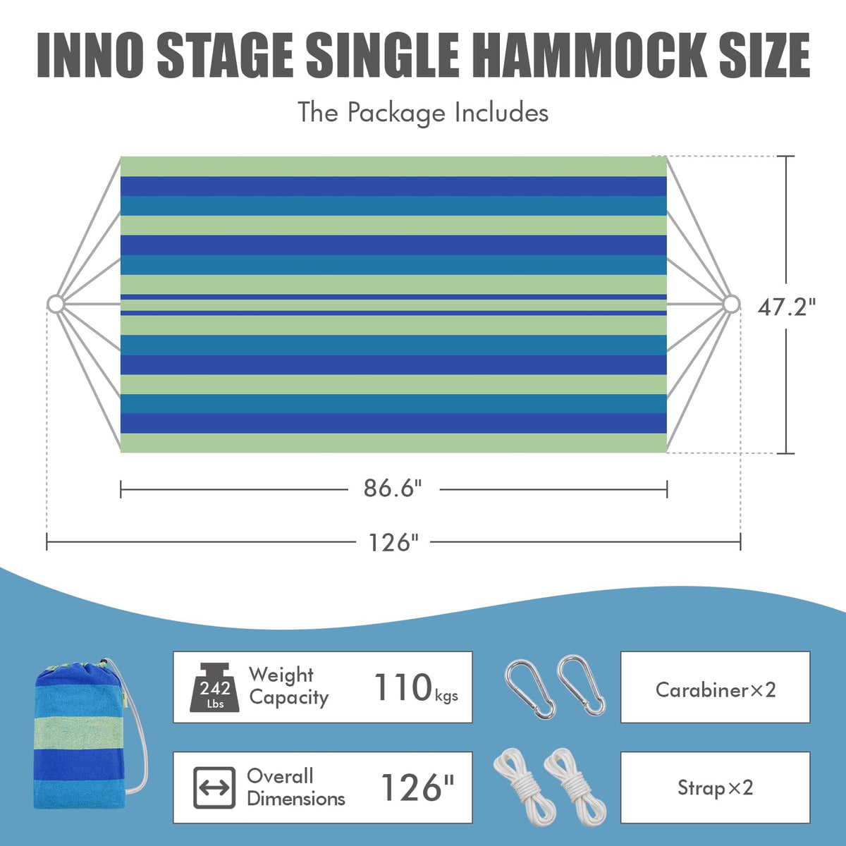 INNO STAGE hammock tree straps enabling quick, secure porch or garden setup