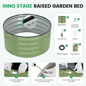Wobble-free construction provides stable planting on uneven ground
