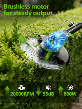 4-in-1 weed wacker head: trimmer, edger, mower, and brush cutter