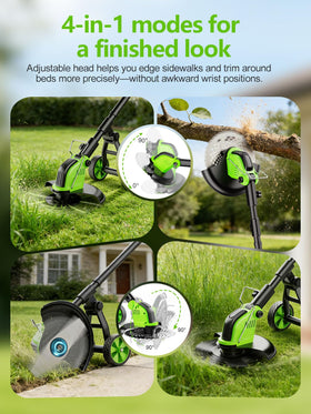 Auxiliary handle enhances balance and control during trimming