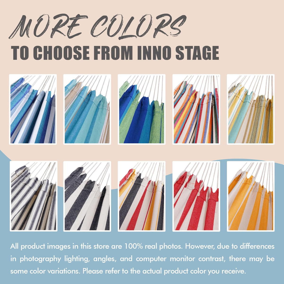 Versatile use scenario: backyard, porch, or cabin trips with INNO STAGE hammock.
