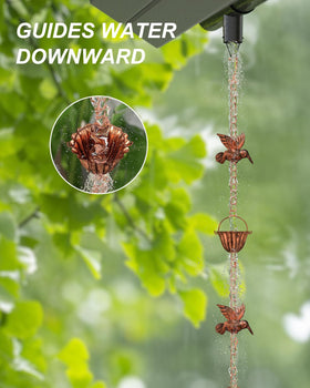INNOWARMER rain chain bottom weight stabilizes during gusts for steady flow.