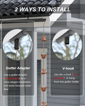 INNOWARMER S hook enables tool-free, adjustable installation from gutters.