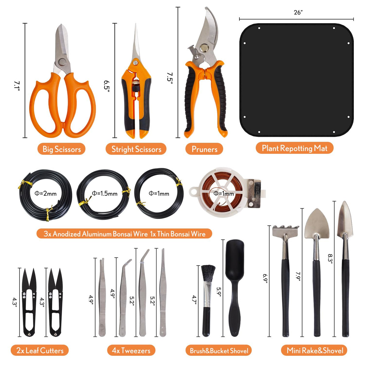 Inntop Bonsai pruning shears provide durable, clean cuts for stems and branches.