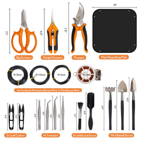 Inntop Bonsai pruning shears provide durable, clean cuts for stems and branches.