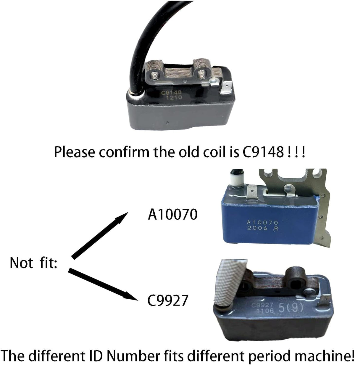 INPWOC ignition coil for hedge trimmers enables quick repairs.