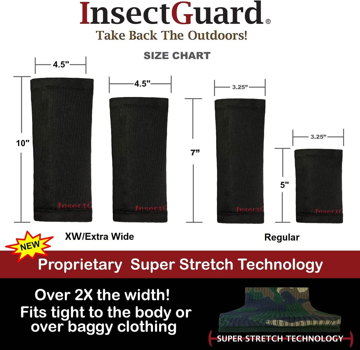 InsectGuard breathable fabric gaiters showing lightweight design for extended wear