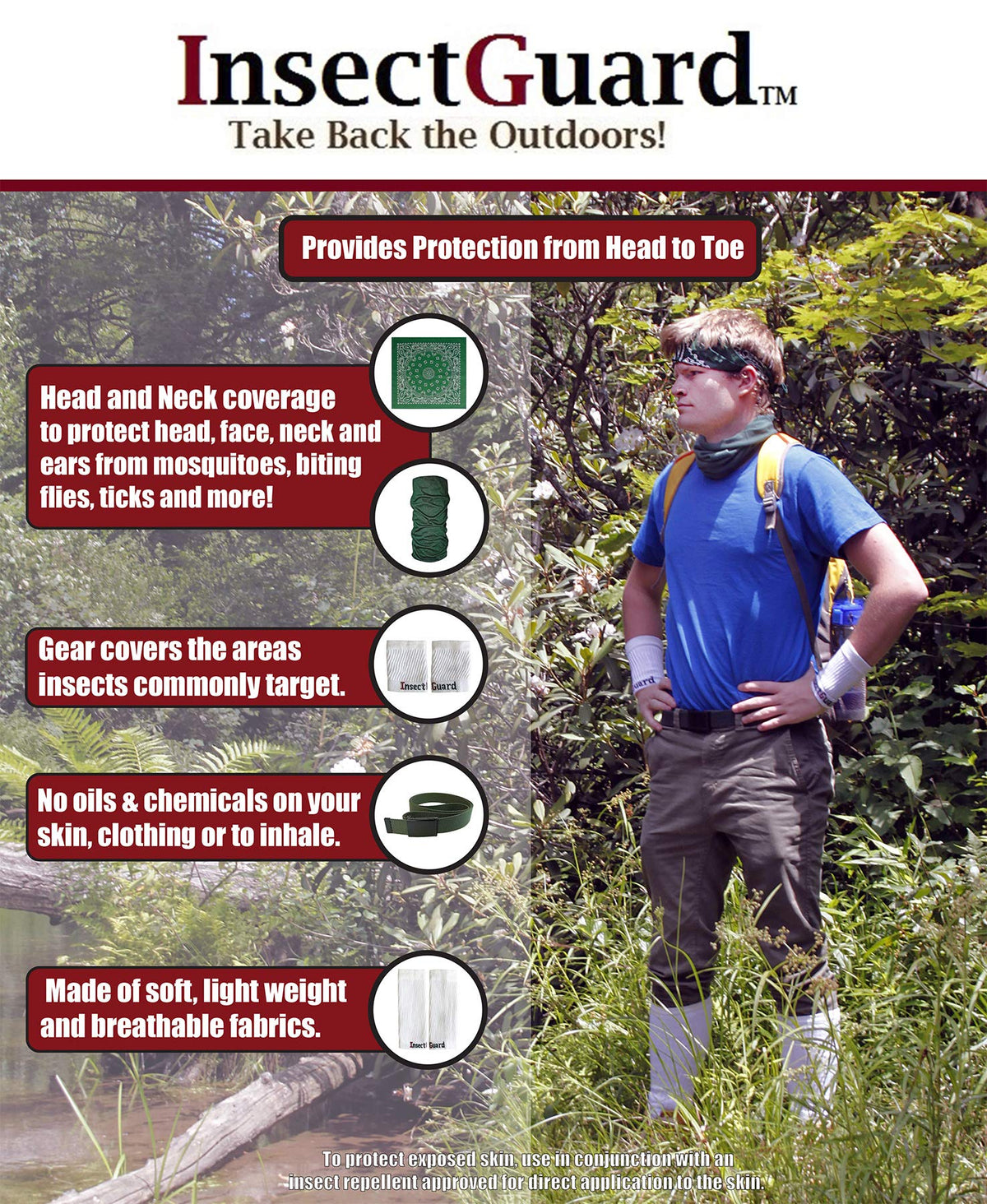 InsectGuard compact gaiters with lightweight design for travel