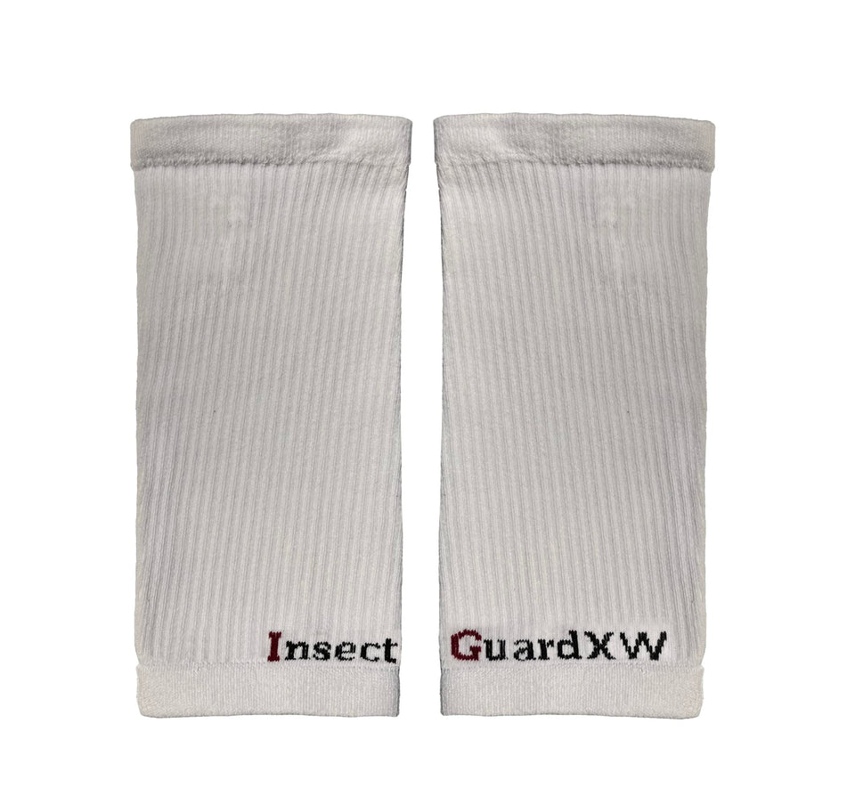 InsectGuard tick gaiters four-inch pull-on worn during outdoor hikes for leg protection