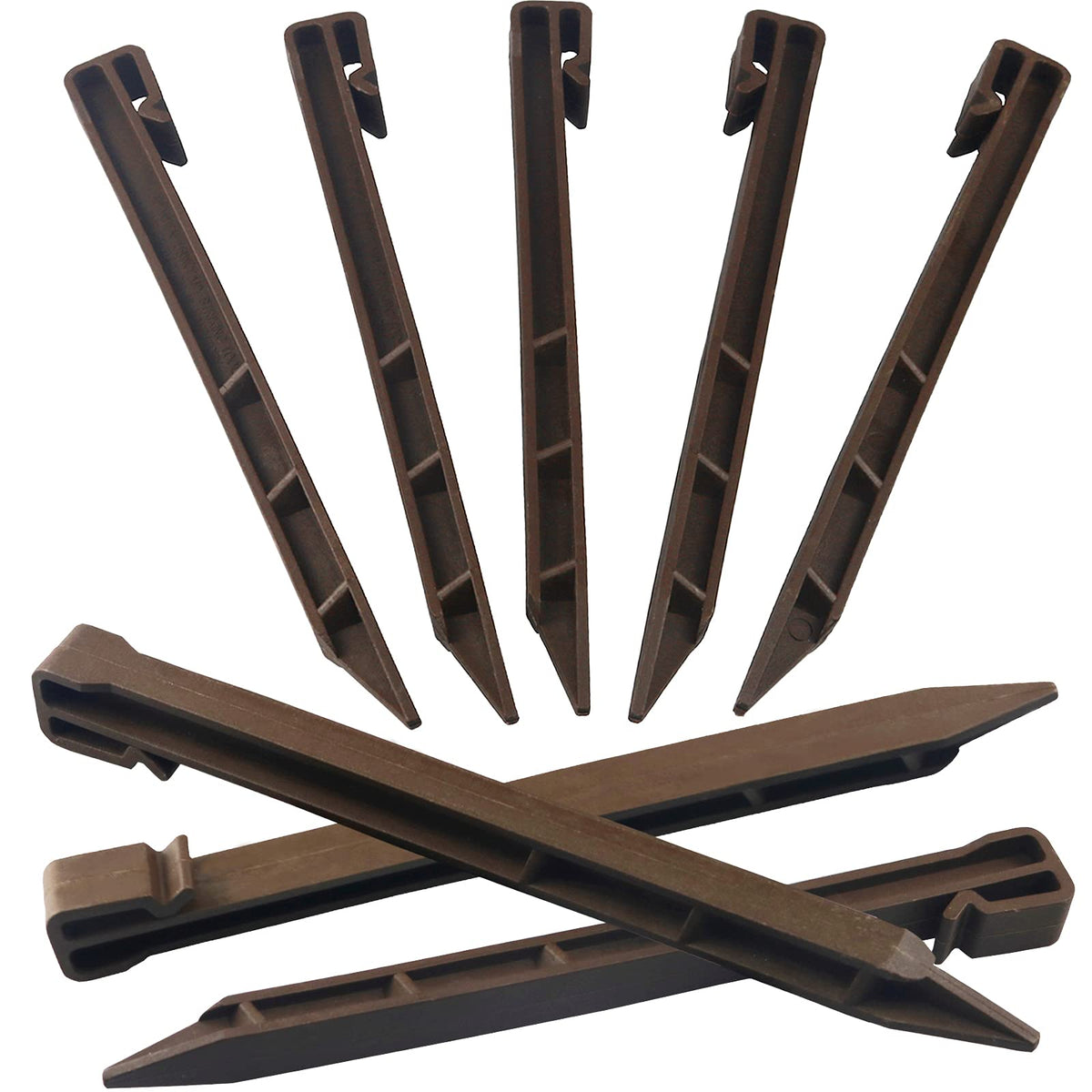 Inslat brown landscape edging stake 10inch 30-pack secures borders for garden beds
