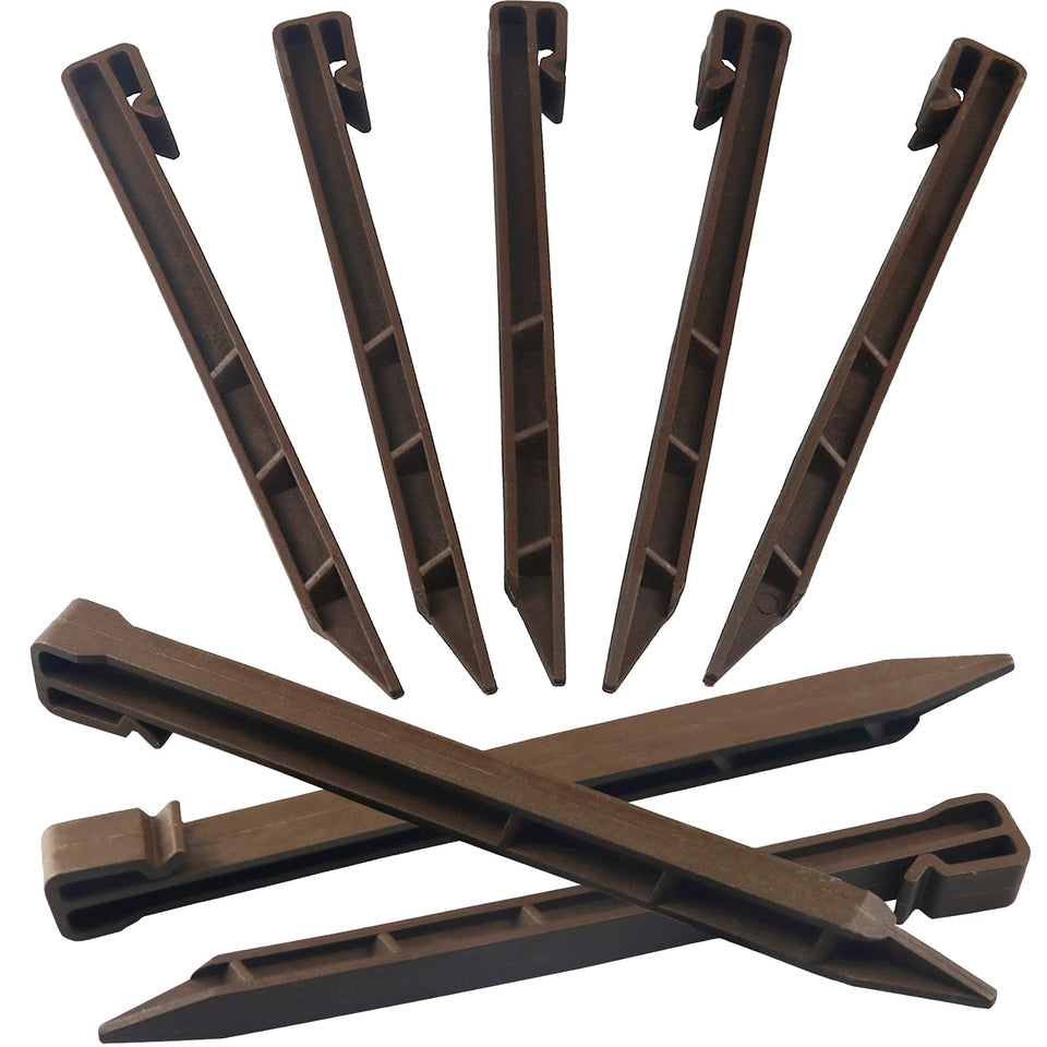 Inslat brown landscape edging stake 10inch 30-pack secures borders for garden beds