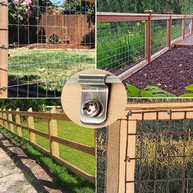 Inslat screw-hole fence clamp ready for diverse post mounting