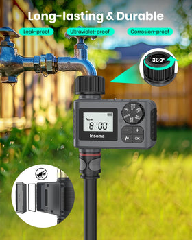 Insoma IP55 waterproof timer body resists weather and leaks