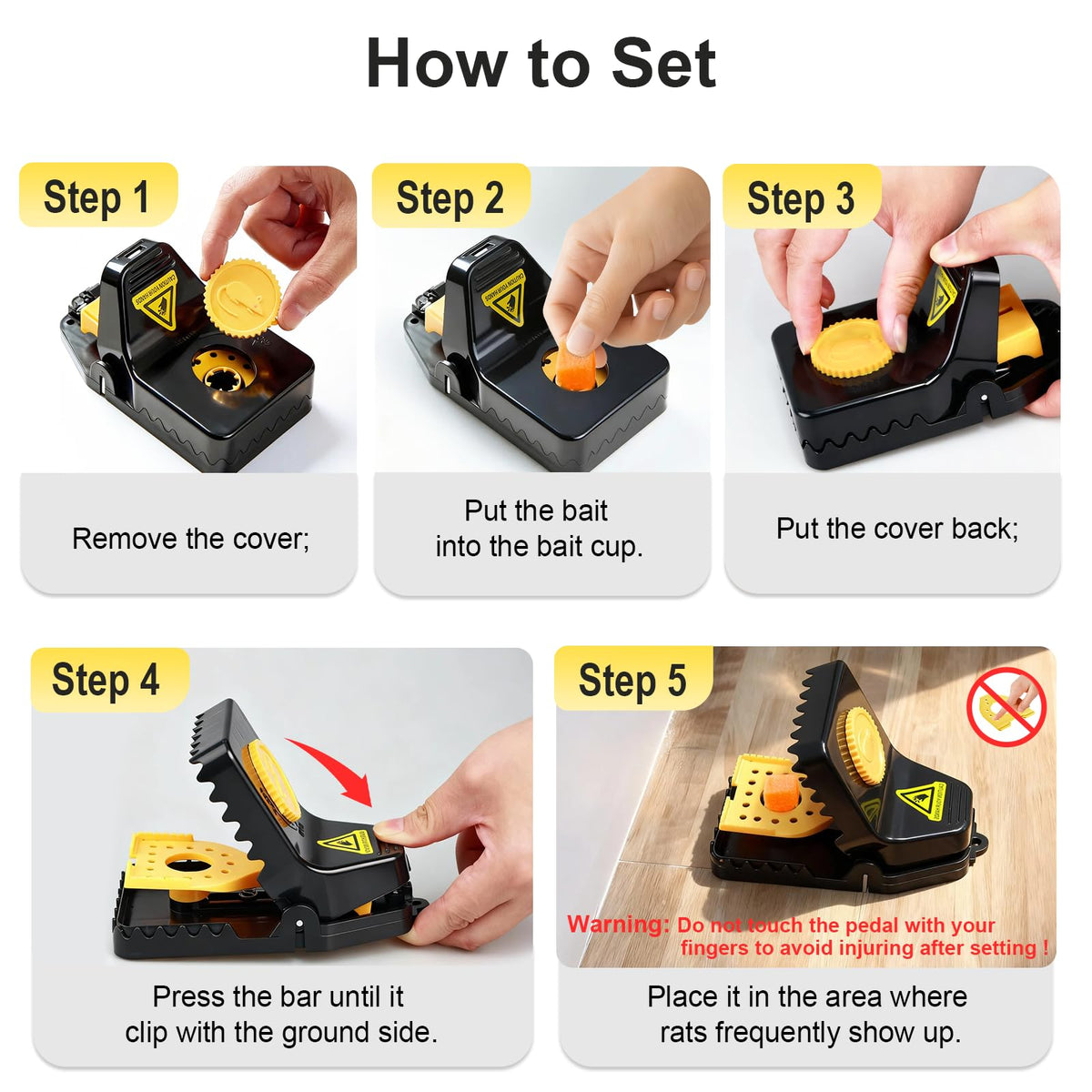 Insoma kitchen and garage use area-specific placement for pest control.