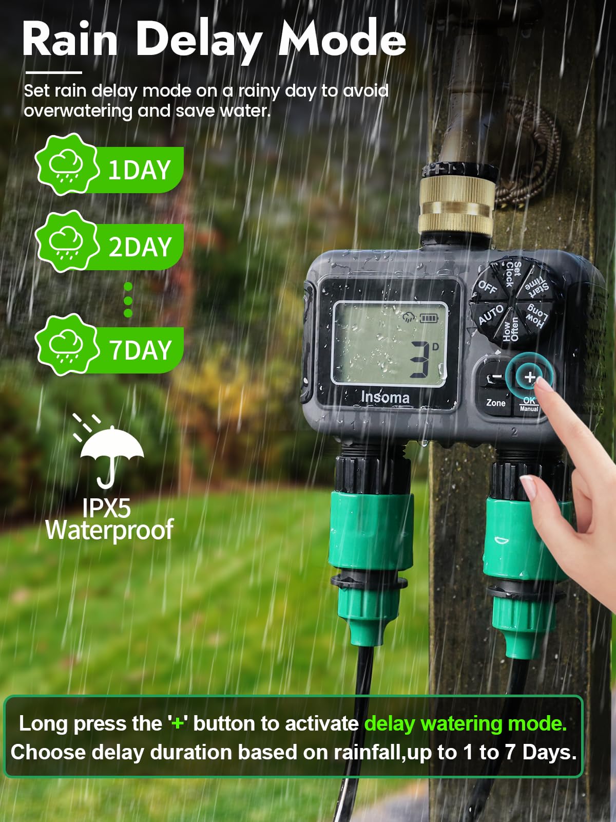 Insoma manual mode for targeted watering without changing presets