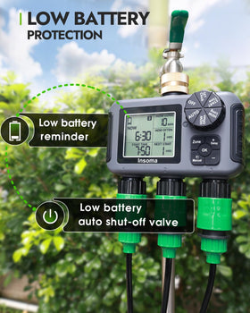 Insoma rain delay and manual mode help skip watering when needed.