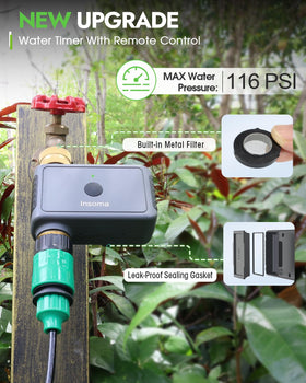 Insoma sprinkler timer brass outlet connection ready for secure outdoor fitting