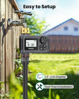 Insoma includes adapters and seal tape for leak-free hose fittings