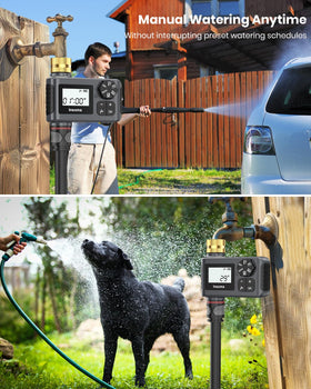 Insoma Sprinkler Timer larger LCD display for easier readouts in any light.