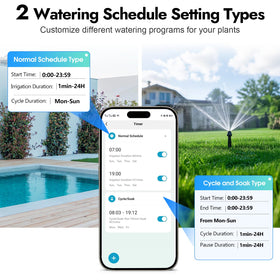 Insoma two-zones watering timer with independent schedules