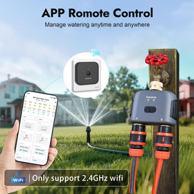 Insoma voice control works with Alexa and Google for hands-free watering.