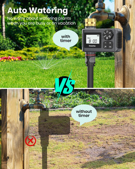 Insoma water timer auto mode schedules watering with minimal oversight