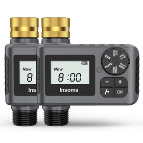 Insoma water timer with brass inlet for leakproof outdoor connection