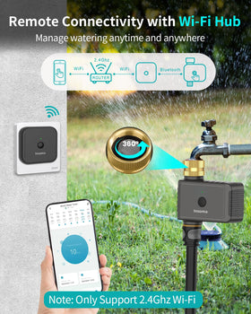 Insoma timer connected via Smart Life app for remote watering
