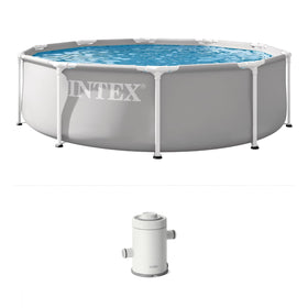 Intex 26701EP Prism Frame pool setup shows tool-free assembly for backyard fun