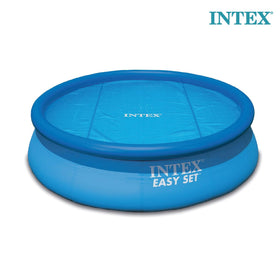 Intex 28012E solar cover heat transfer improves pool warming with sun exposure