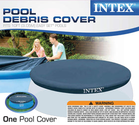 Intex 28021E pool cover features a 12 inch overhang for extra coverage