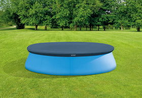 Intex 28021E pool cover rope tie secured for snug fit
