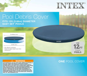 Intex 28022E pool cover uses puncture-resistant PVC for durable seasonal use