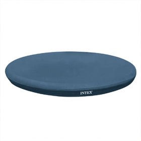 Intex 28026E debris cover over a 13-foot Easy Set pool keeps leaves out