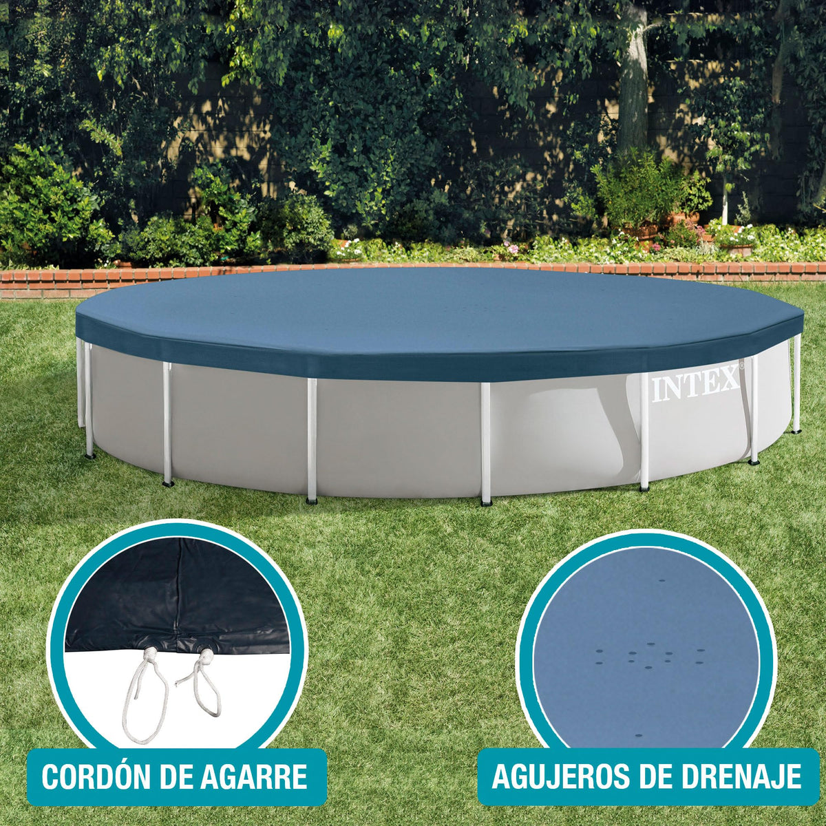 Intex 28030E debris protection helps keep the pool cleaner.