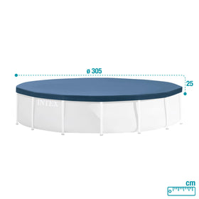 Intex 28030E puncture-resistant PVC offers durable seasonal use.