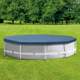 Intex 28030E rope-tie secured edge keeps cover in place during windy days.
