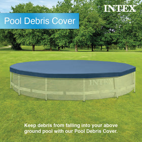 Intex 28031E 10in overhang provides a snug wind-resistant fit