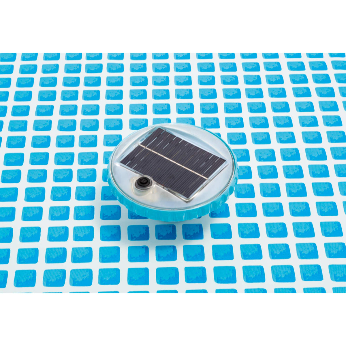 Intex 28690E solar panel charges in daylight for continuous use.