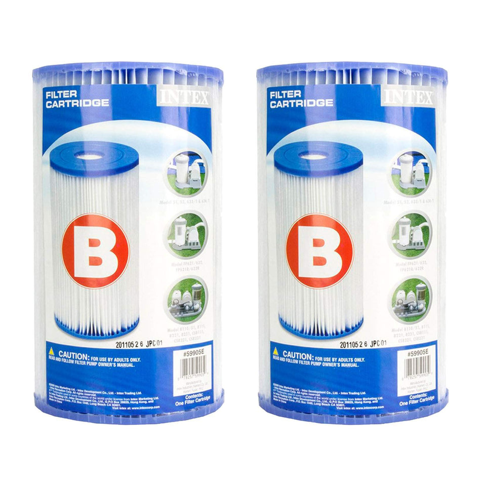 Intex 29005E Easy Set filter cartridge two-pack for clean water