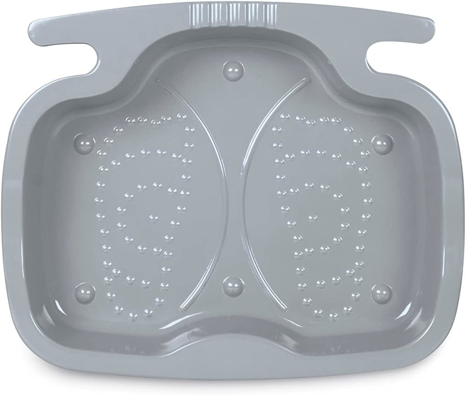 Intex 29080E pool foot bath gray front view ready to rinse feet before pool entry.