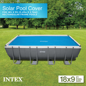 Intex blue storage bag with pool cover for easy carrying and storage
