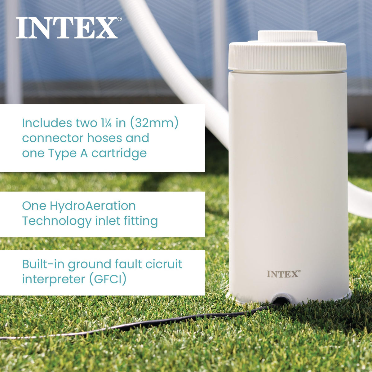 Intex C530 power cord ready for plug-and-play setup.