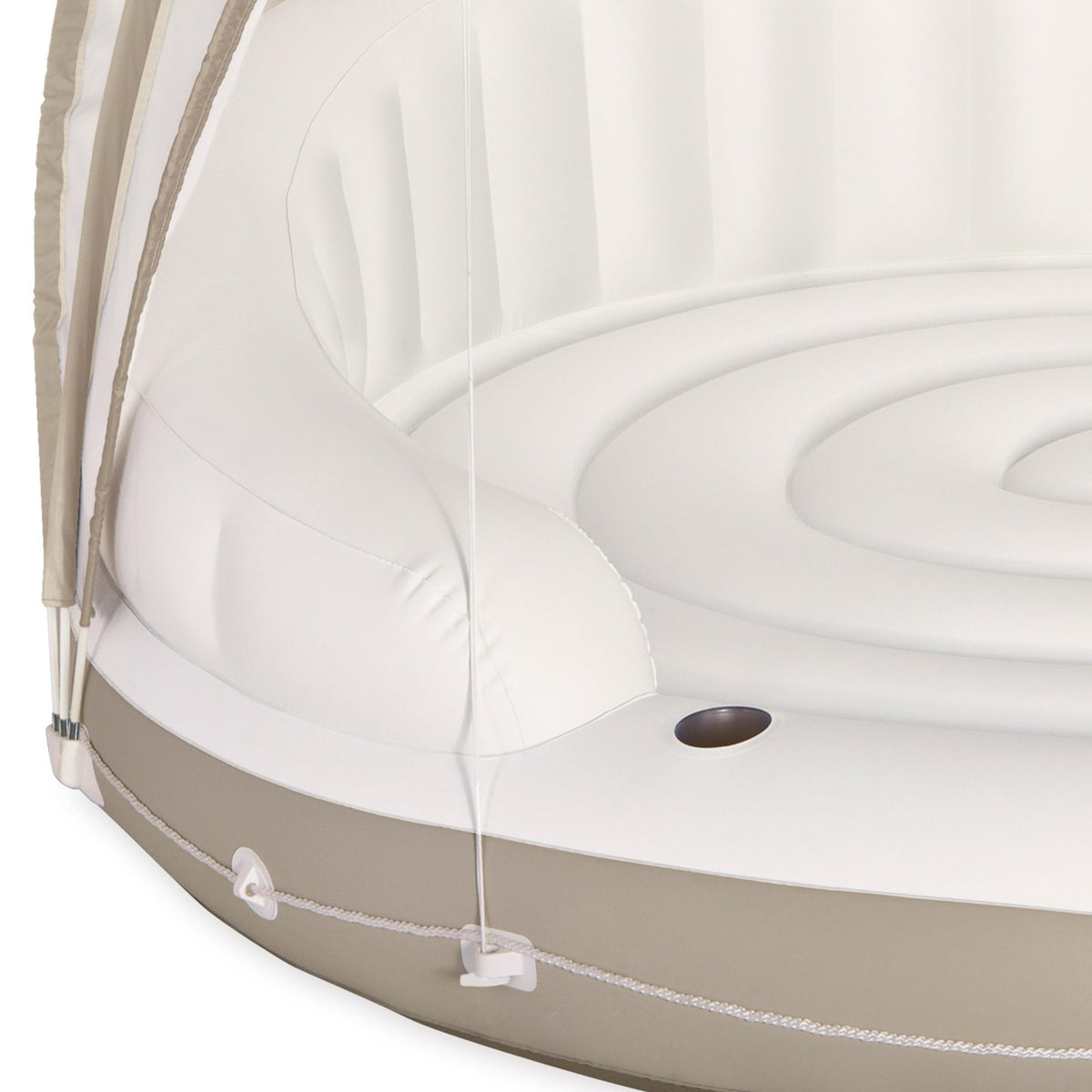 Intex Canopy Island inflated size shows generous lounging area
