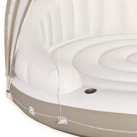 Intex Canopy Island inflated size shows generous lounging area