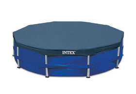 Intex debris cover on a 10ft round pool protects from dirt.