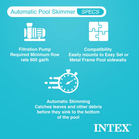 Intex skimmer basket removal demonstrates easy cleaning during maintenance.