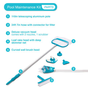 Intex Deluxe curved wall brush scrubbing pool walls