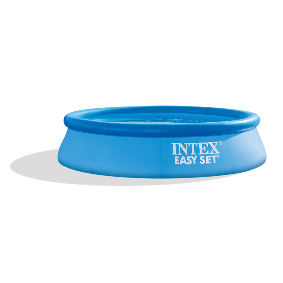 Intex Easy Set 8ft pool top ring design enabling quick setup and family fun.