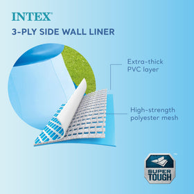 Patch kit included with Intex Easy Set pool for quick repairs.